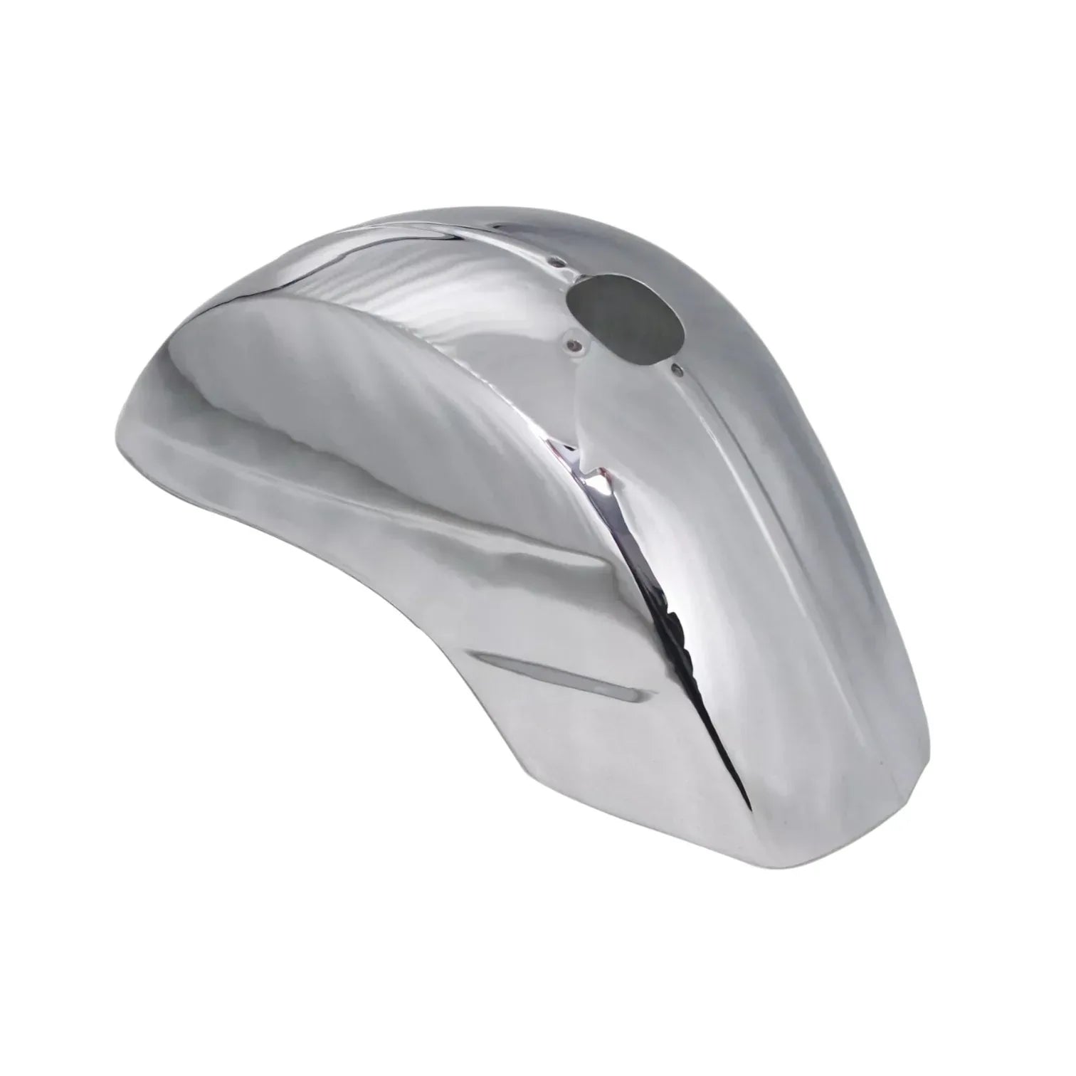 Chrome plated front mudguard for bikes, durable metal, prevents mud splashes on the road