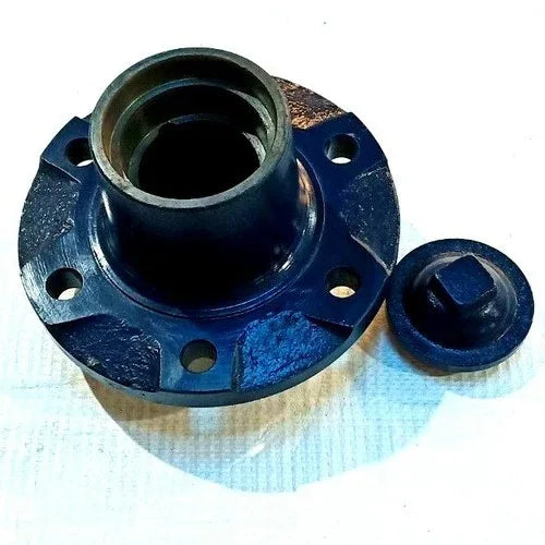 Front wheel hub with cap for N Ford tractor, durable steel material, designed for reliable steering performance