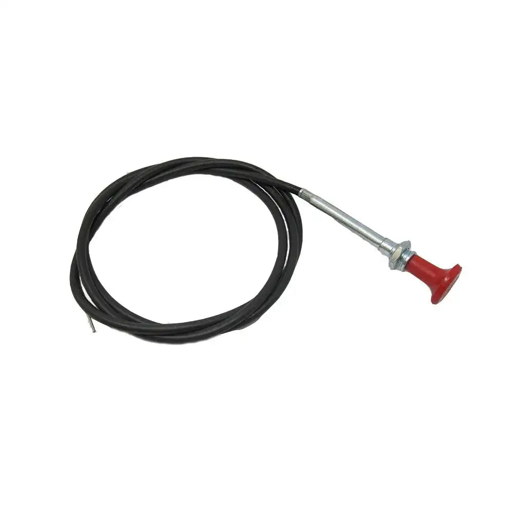 Stop shut off cable with black wire and red push-in terminal, metal end fitting