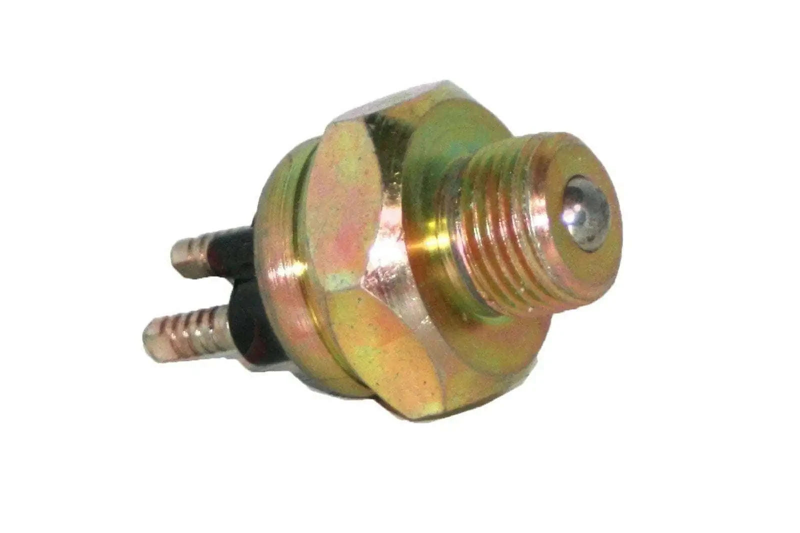 Neutral safety switch with threaded metal terminals and bolt-style head