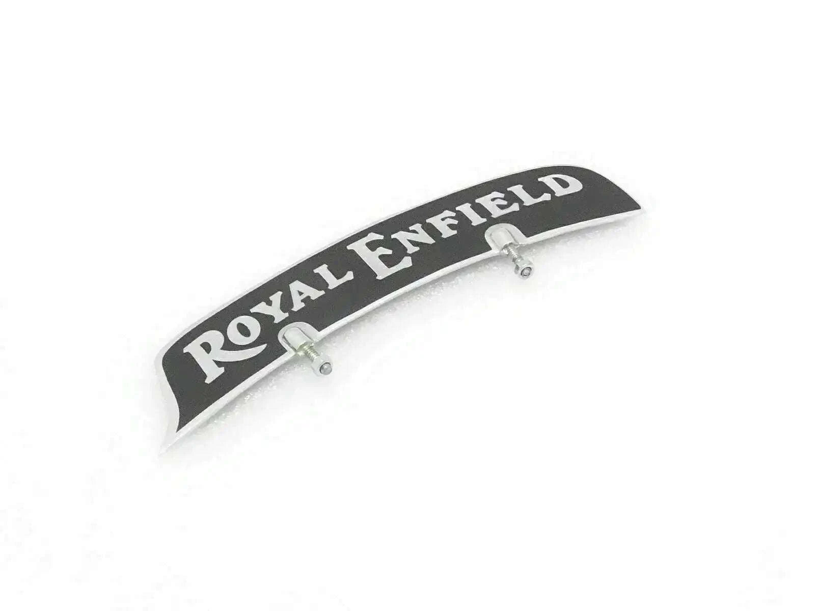 New FOR Royal Enfield Front Fender Number Plate Brass Chrome - StellerGear