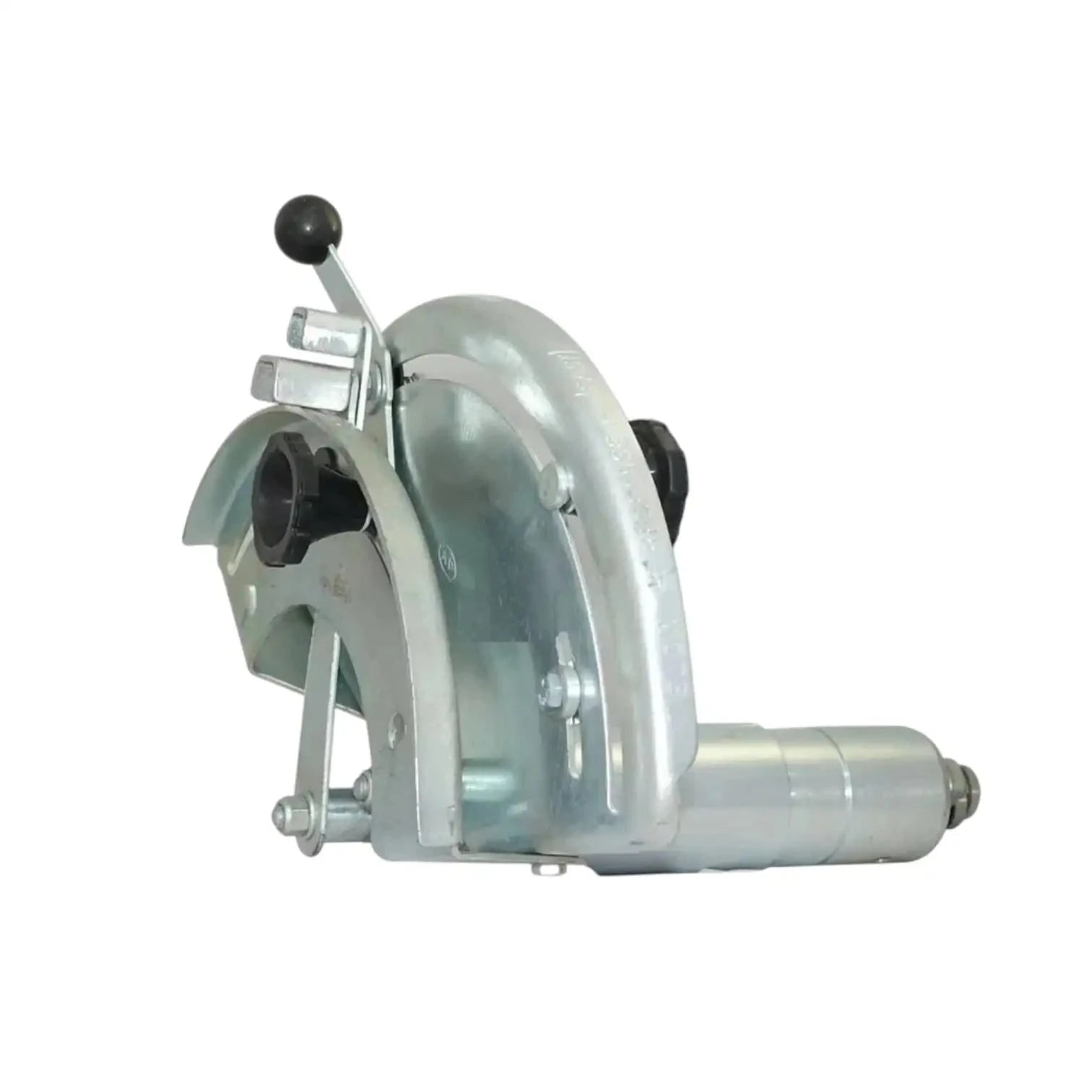 Hydraulic lift control quadrant assembly with black knob lever and light gray base