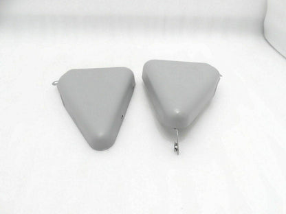 Raw Steel Norton Commando side panels covers in gray for motorcycle restoration