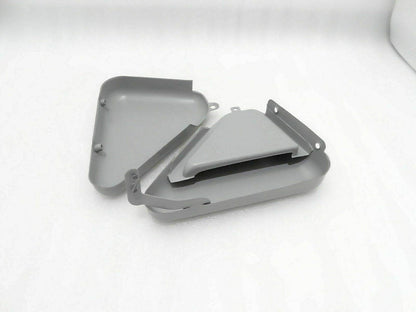Raw Steel Norton Commando side panels covers for custom motorcycle projects