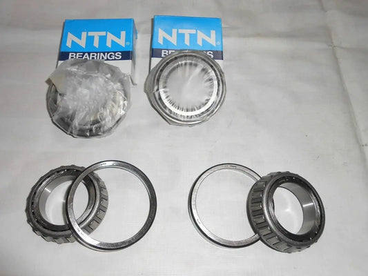 Wheel bearing kit with multiple roller bearings and metal rings, NTN branded