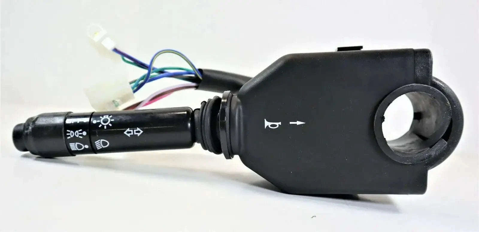 Tractor combination switch with wiring connector and control lever, black housing