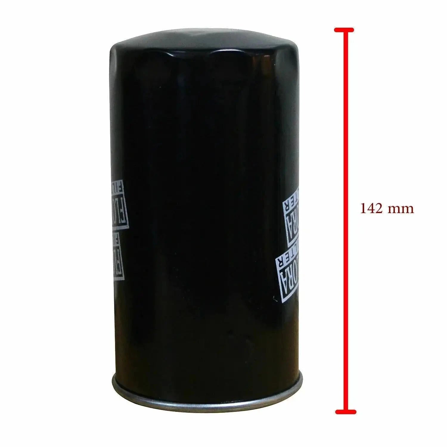 Massey Ferguson 135 oil filter, black cylindrical canister, 142 mm height