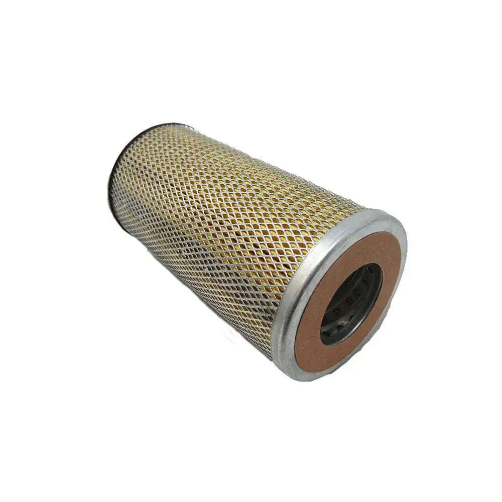 Oil filter cartridge with metal end cap and perforated mesh filter