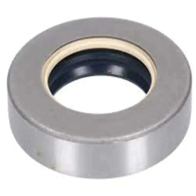 Oil seal ring with dark rubber lip, metal outer housing