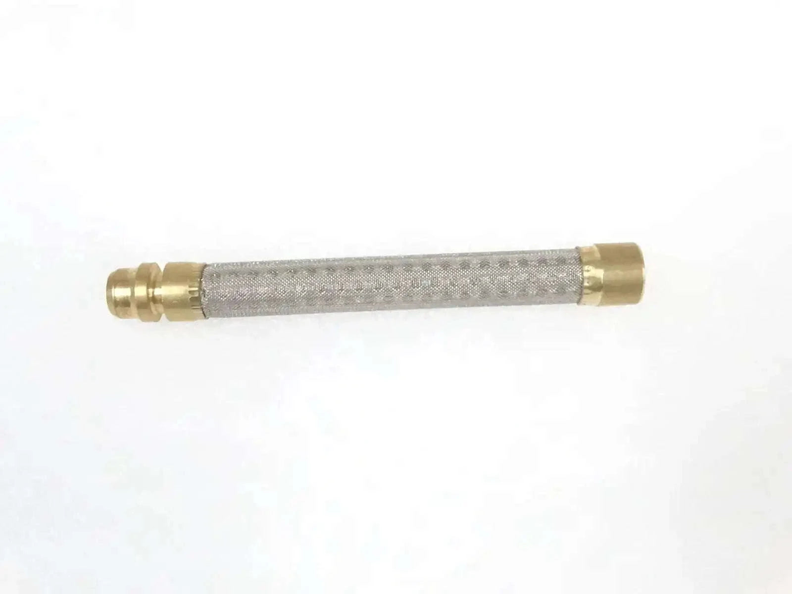 Orifice assembly with braided mesh cylinder and brass fittings