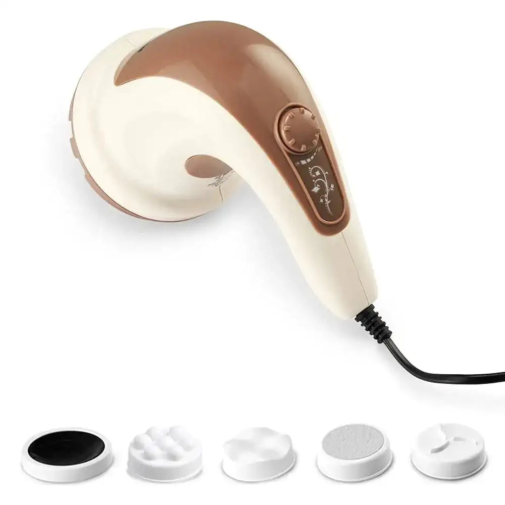 LL27 Electric Handheld Full Body Massager with 4 Heads for Pain Relief