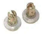 Metal front grill screw with washer, pair