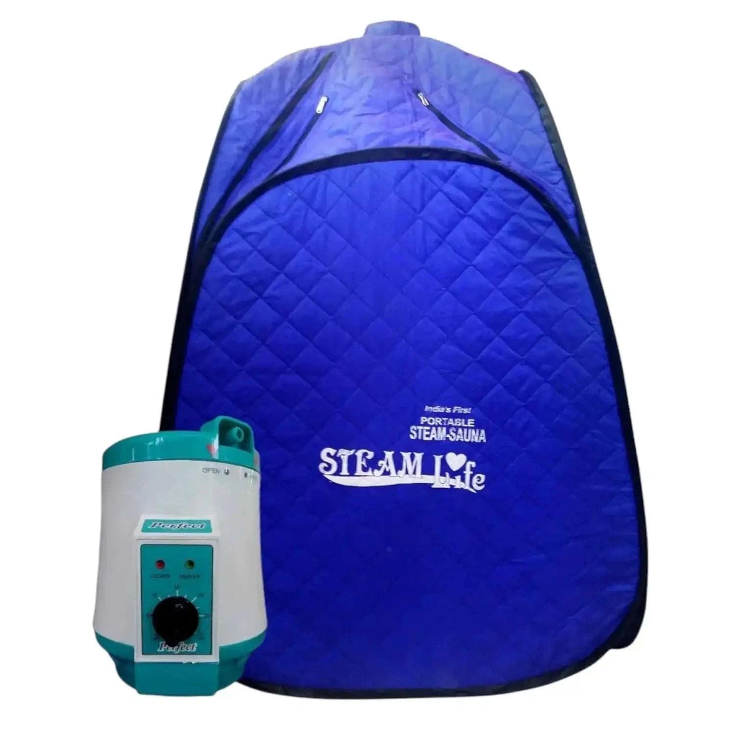 Portable steam sauna kit with an external steam generator for home use