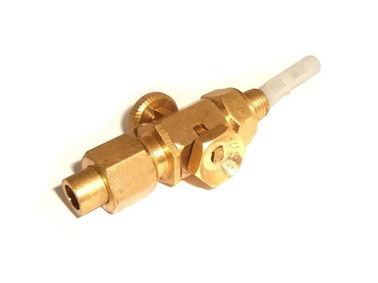 Brass petrol tank tap for fuel management, compact design for motorcycle and vehicle applications