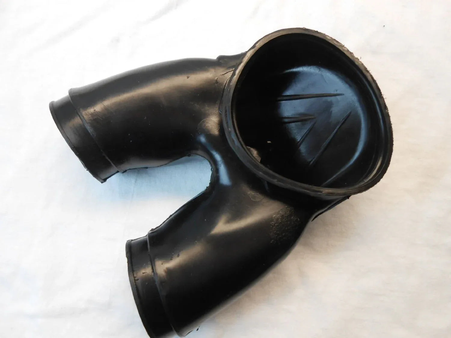 Intake air cleaner joint rubber Y-boot made of durable rubber, designed for efficient air flow in vehicles