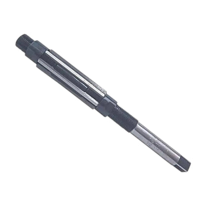 Adjustable hand reamer tool with long silver shaft and dark grip