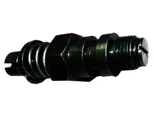 Decompressor assembly with black housing and silver threaded end