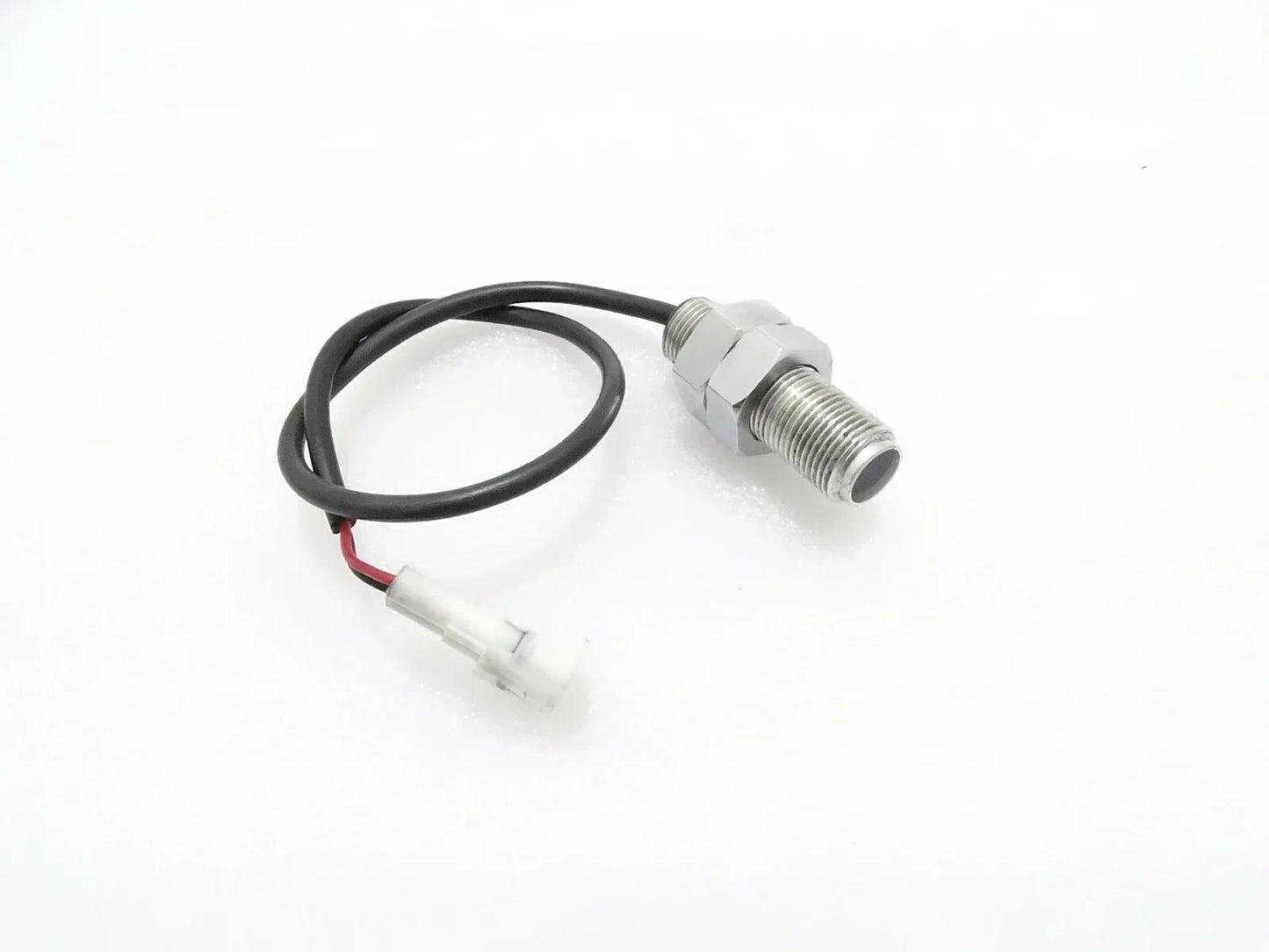 Proximity switch sensor with cable and threaded metal connector
