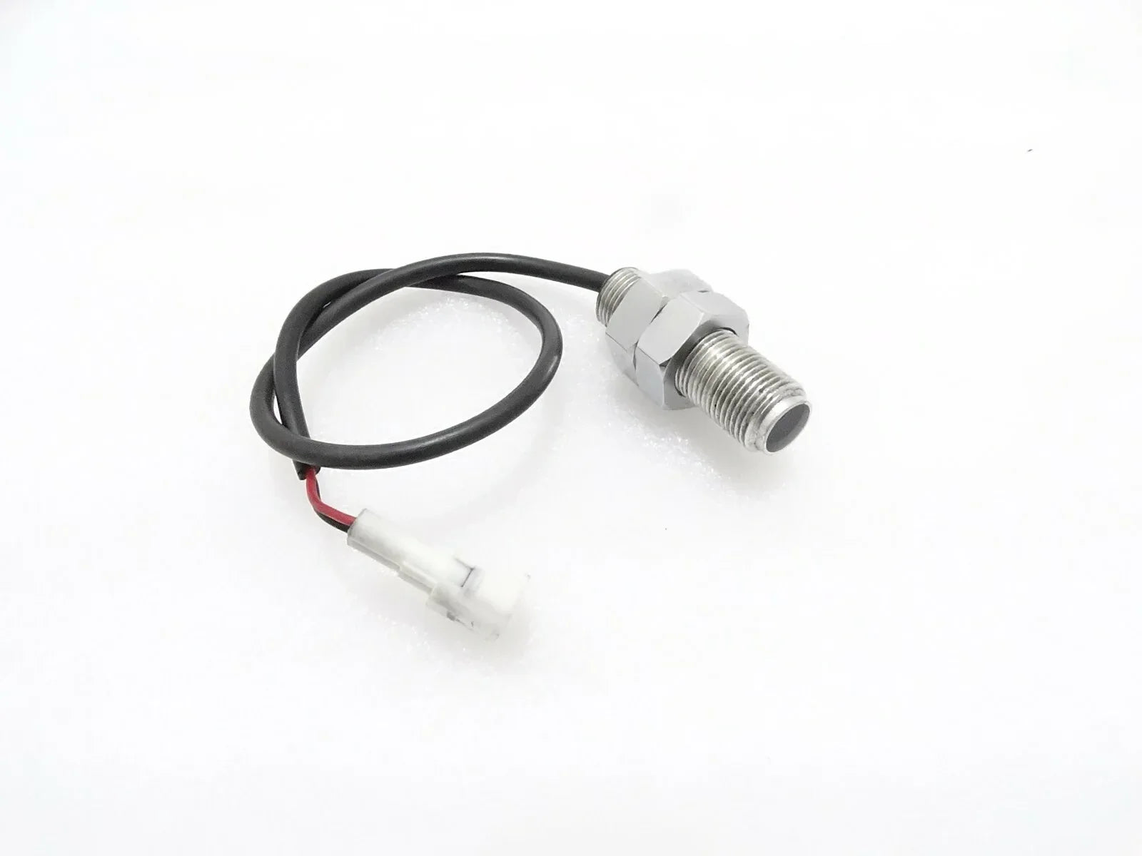 Proximity switch sensor with cable and threaded metal connector