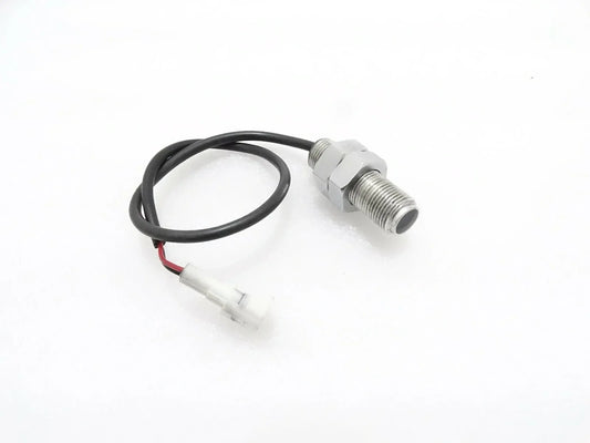 Proximity switch sensor with cable and threaded metal connector