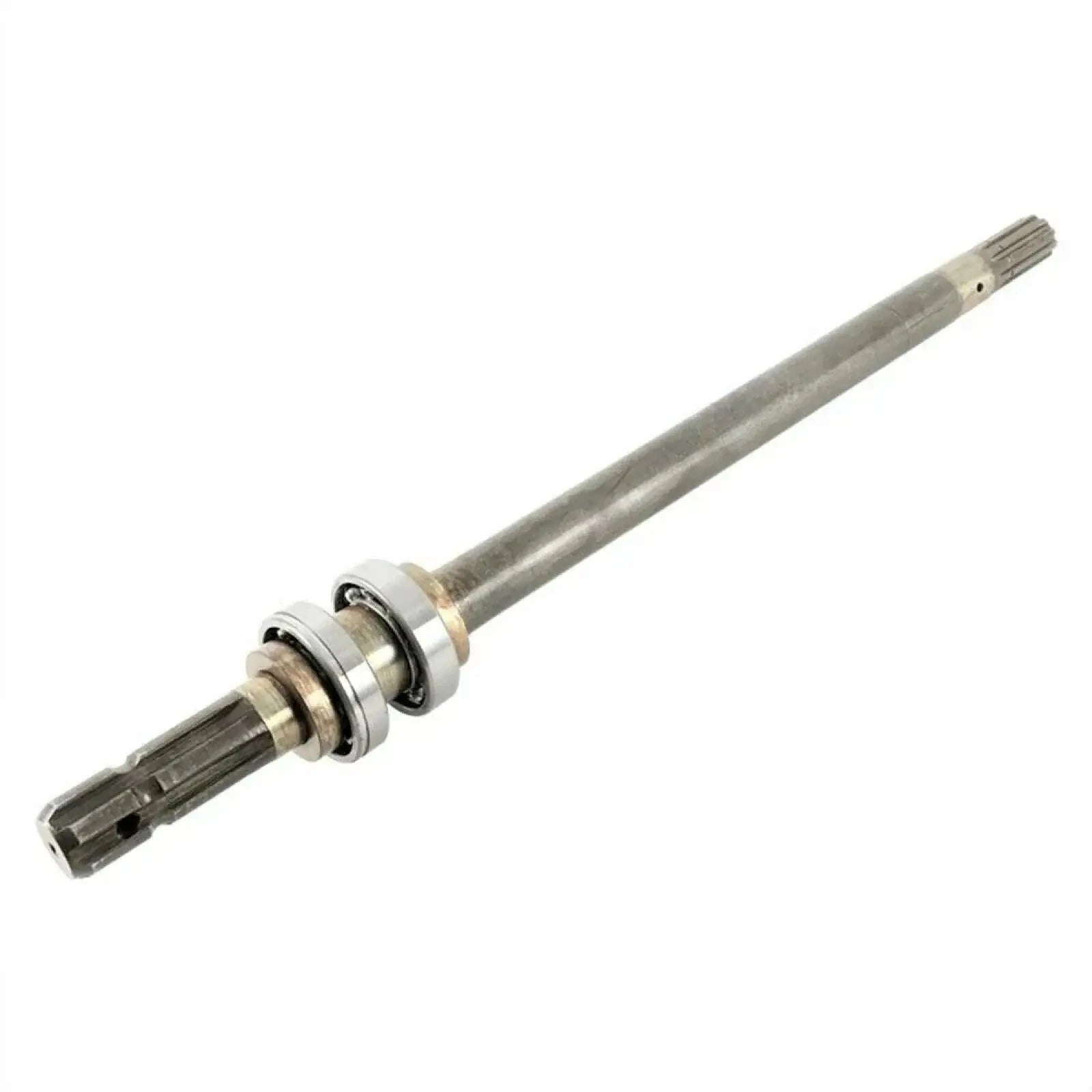 PTO shaft assembly with collar and splined metal end