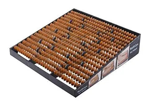 Acupressure therapy roll with brown magnetic nodes on black base