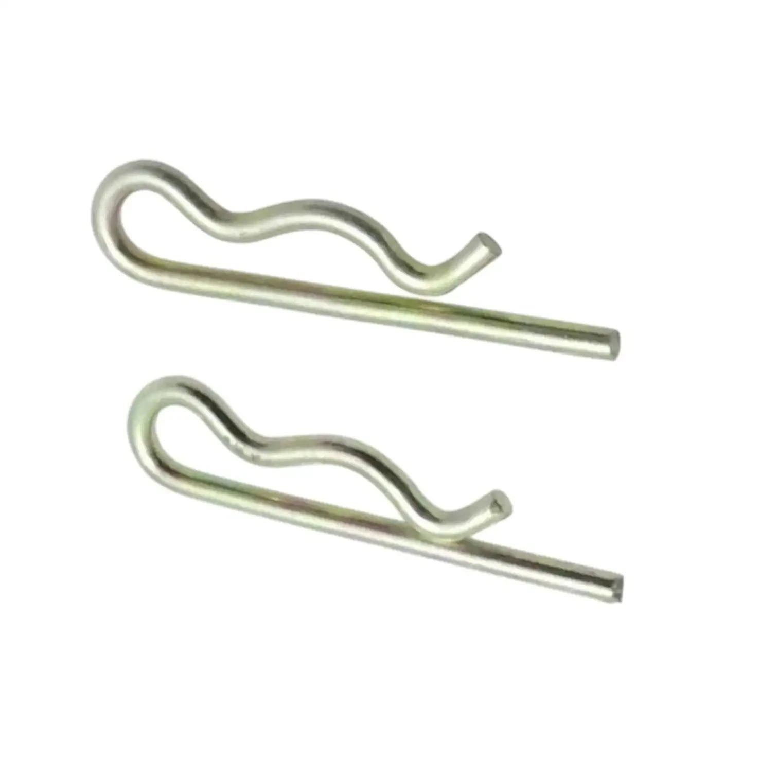 Metal spring cotter linch pins (R clips), galvanized finish, two-piece set