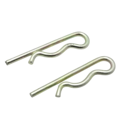 R clip spring cotter linch pin hitch made of steel, 4-inch size for secure attachment in machinery