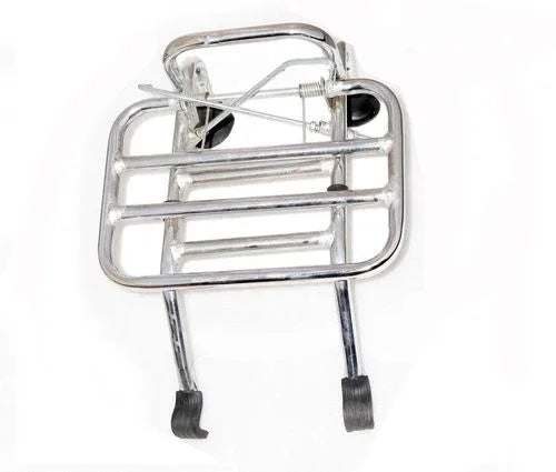 Chrome plated front rack carrier, sturdy design, ideal rack for mobility scooter.