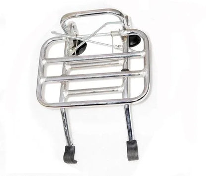 Chrome plated front rack carrier, sturdy design, ideal rack for mobility scooter.
