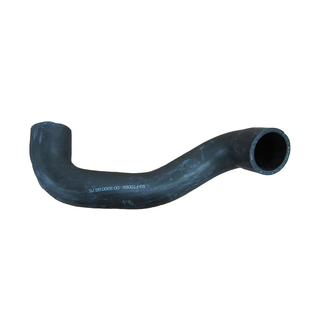 Lower radiator hose for tractors, flexible rubber material, designed for efficient coolant flow