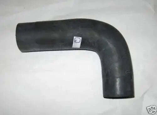 Upper radiator hose, black rubber L-shaped 90° elbow