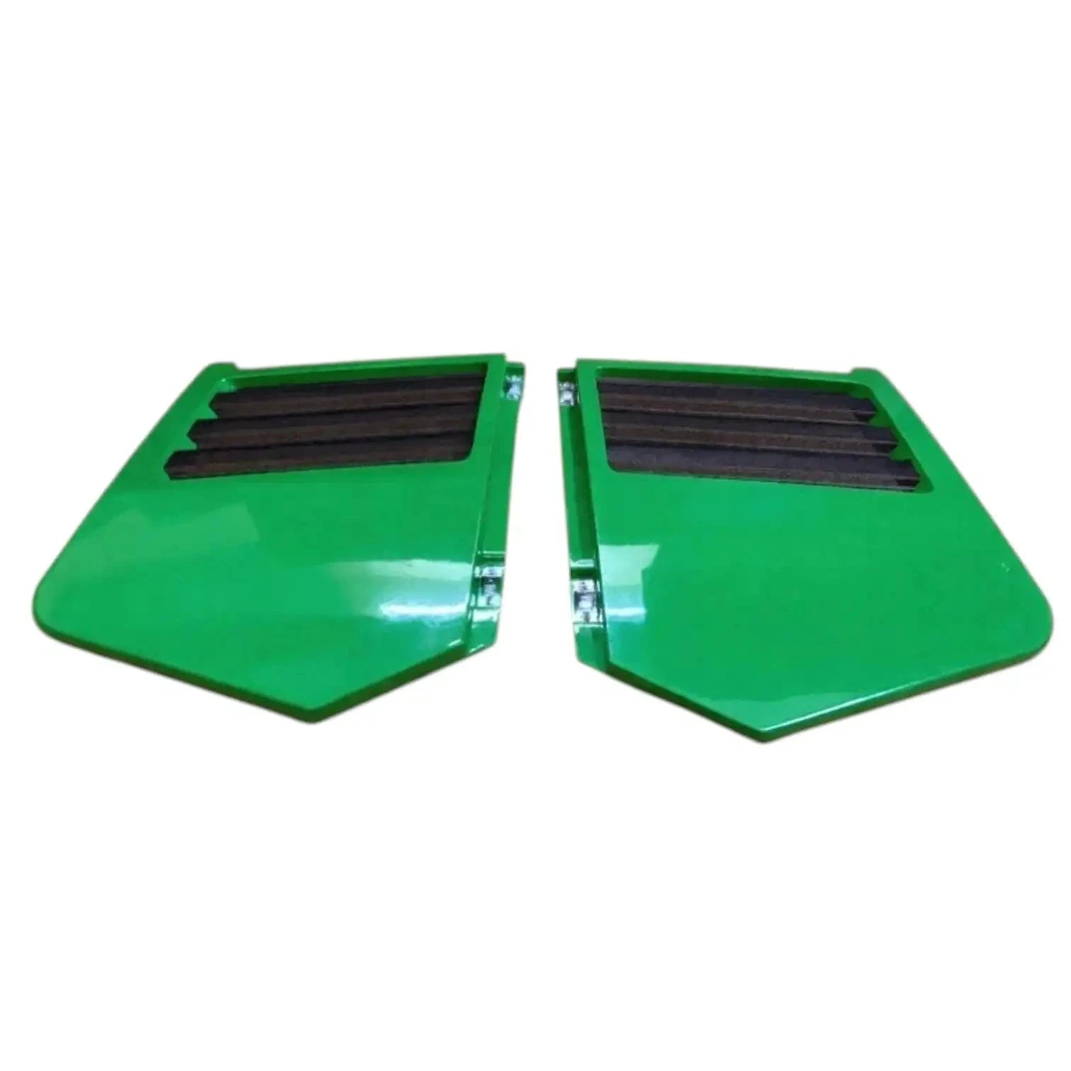 Green tractor grille set, durable plastic, designed for tractor models with enhanced airflow