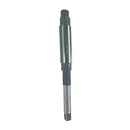 Adjustable hand reamer with dark handle and silver shaft