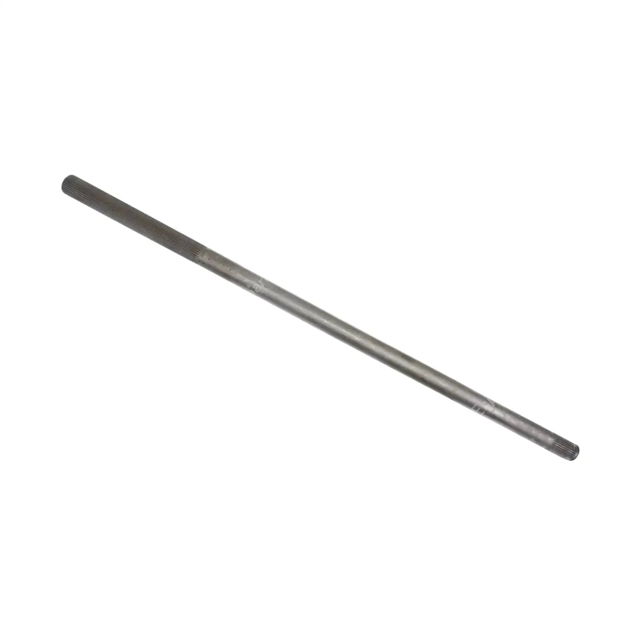 Rear axle drive shaft, dark metal cylindrical shaft