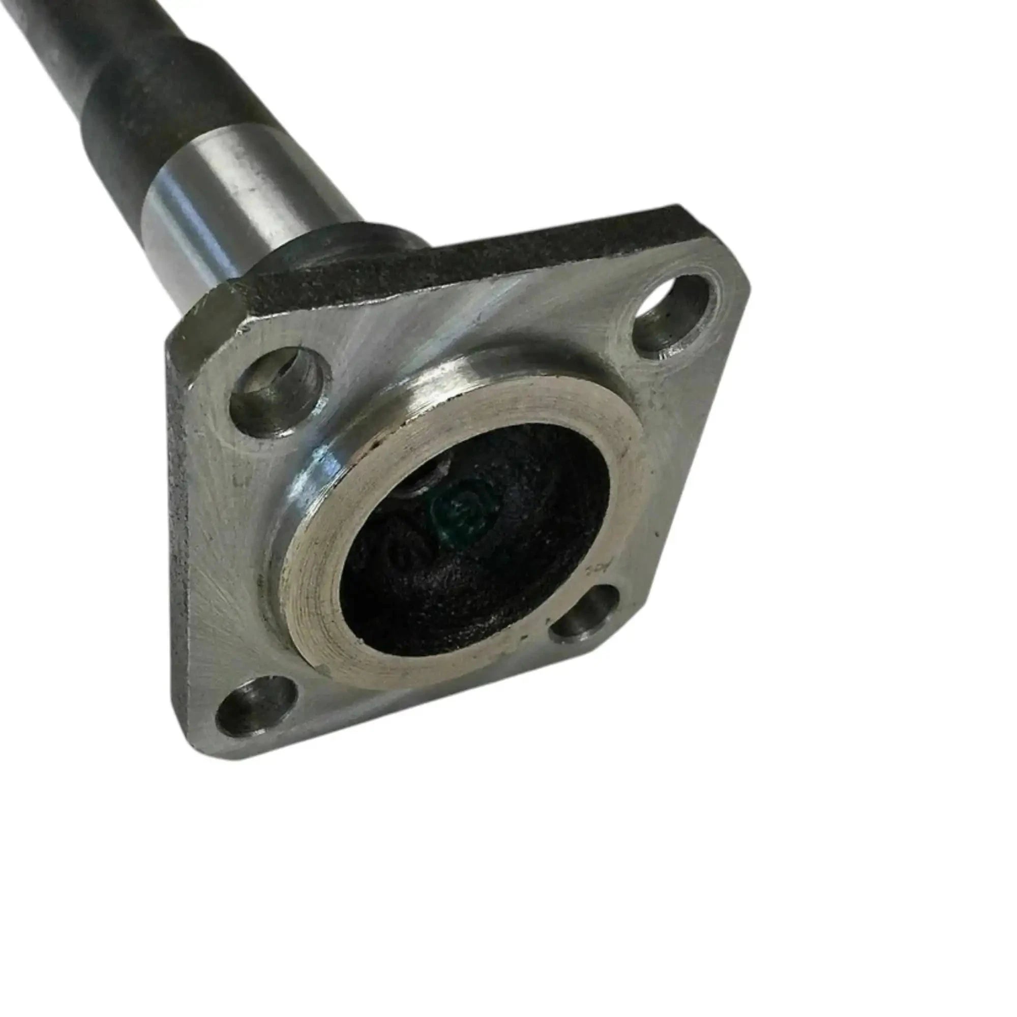 Axle flange housing with bolt holes and central seal opening