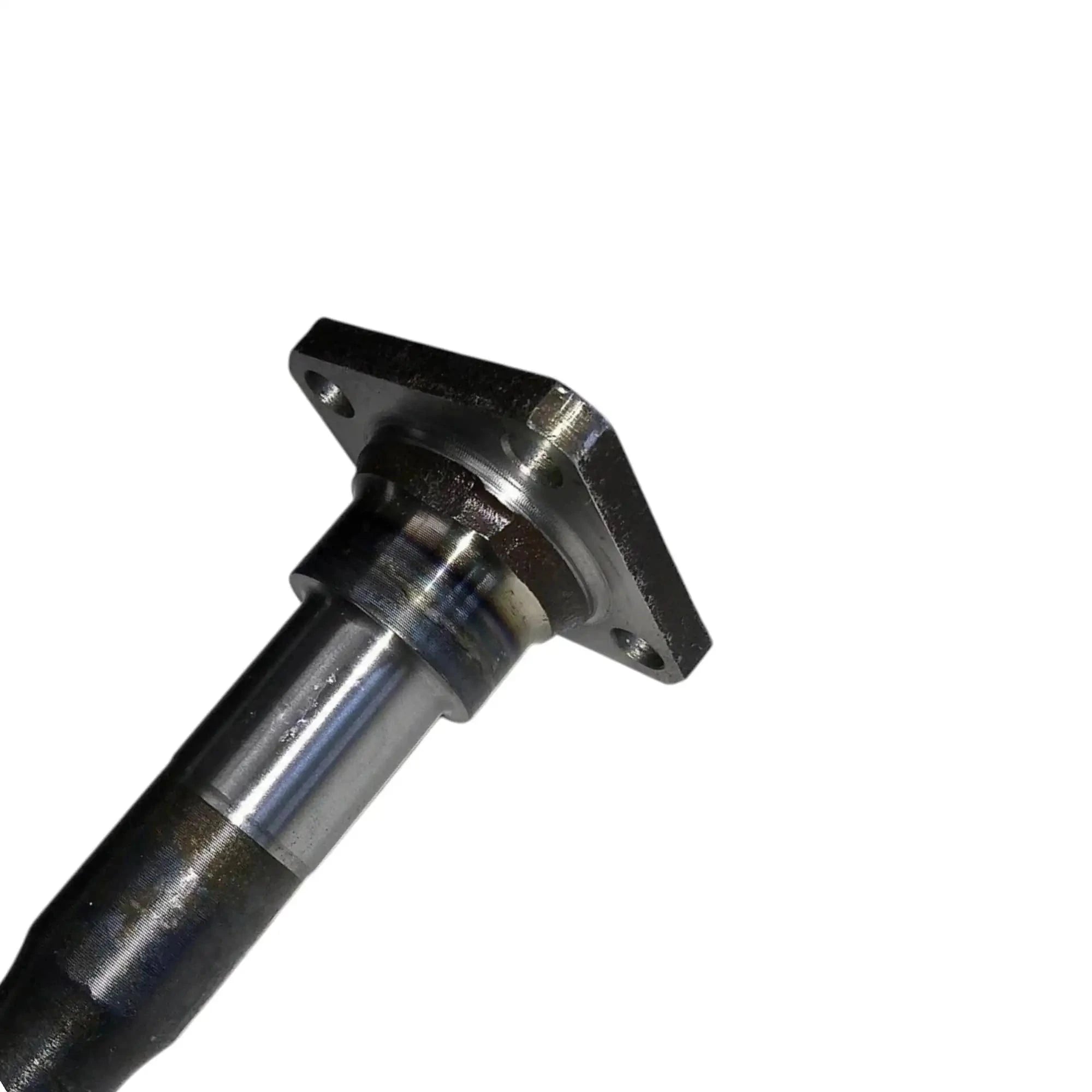 Rear axle shaft with mounting flange and central seal