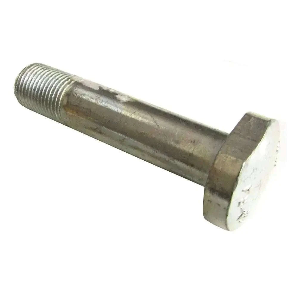 Steel bolt with hex flange head and threaded shank
