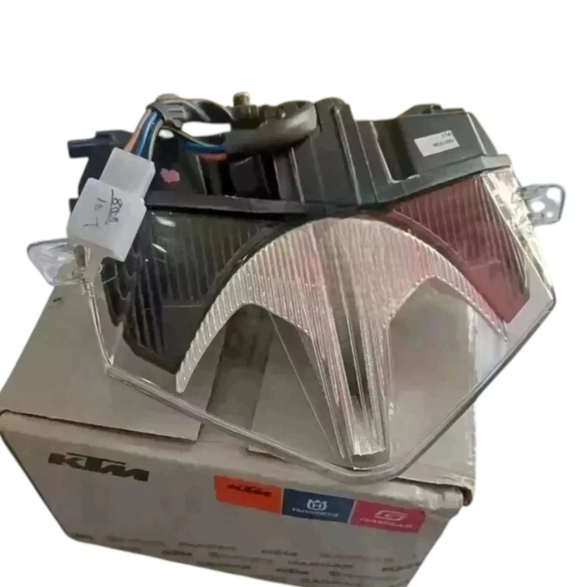 KTM rear tail light, durable plastic, designed for motorcycles, enhances visibility and safety