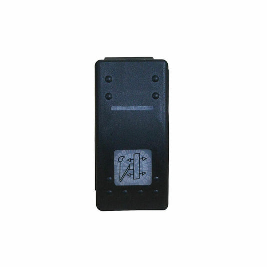 Cab rocker switch on/off with black plastic housing and icon