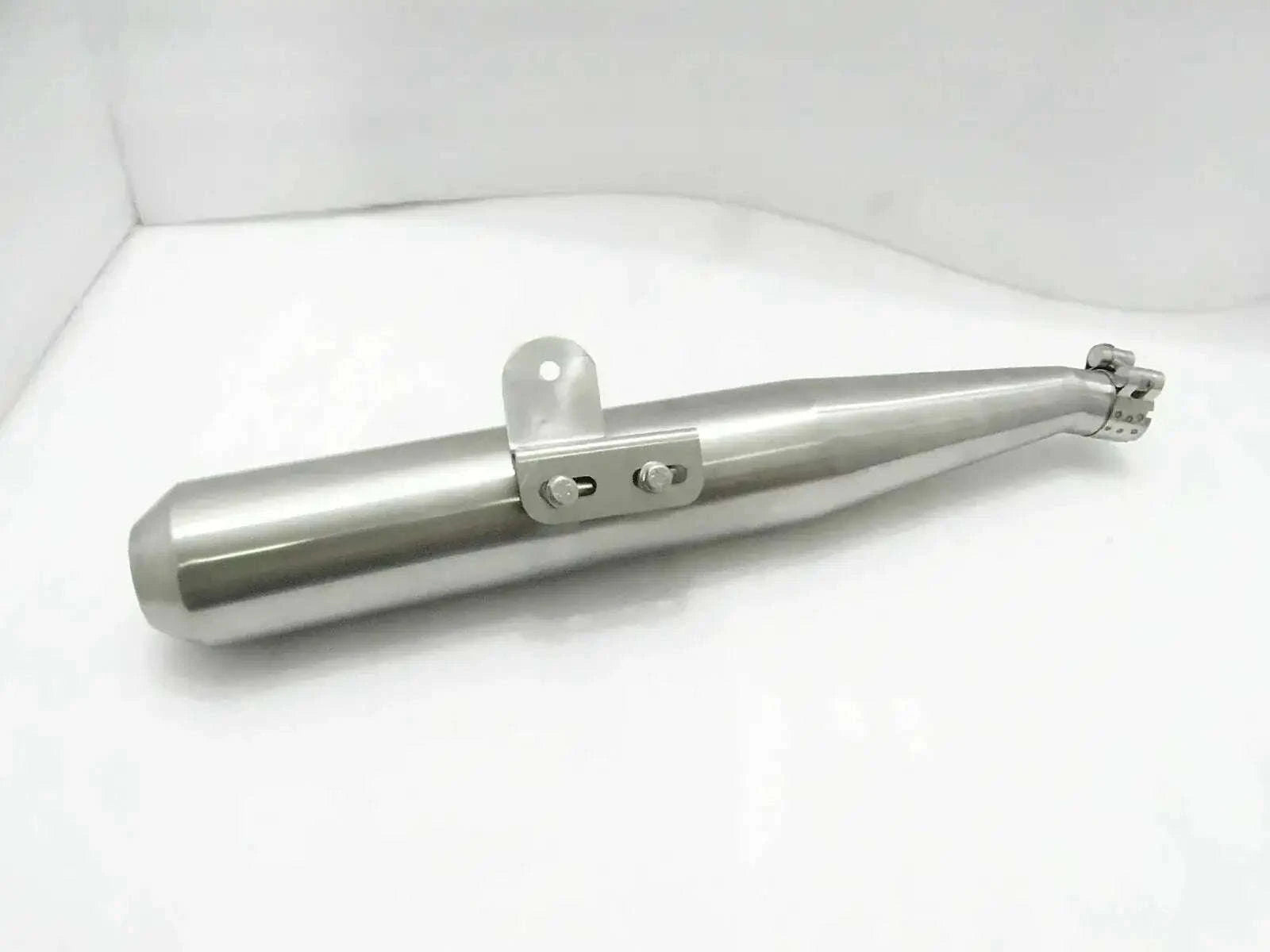 ROYAL ENFIELD 535cc GT CONTINENTAL SILENCER WITH FIXING CLAMP - S.STEEL - StellerGear