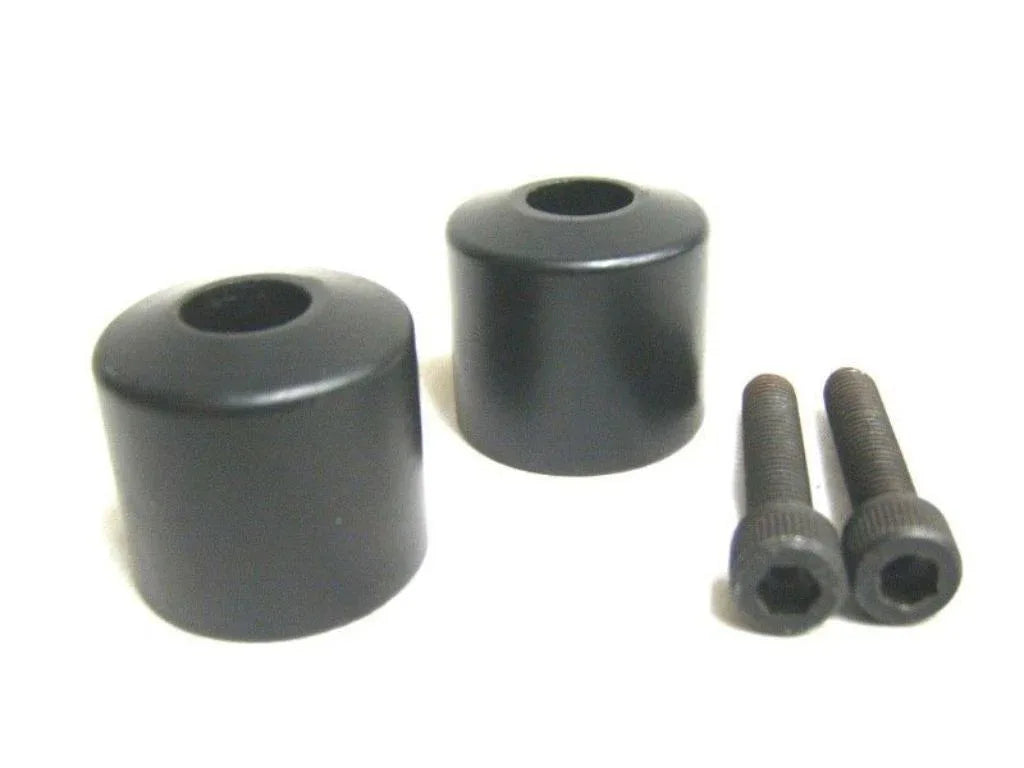 Replacement bushings for Royal Enfield motorcycles, black anodized, durable steel, for improved stability