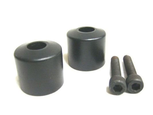 Replacement bushings for Royal Enfield motorcycles, black anodized, durable steel, for improved stability