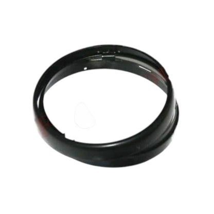 Black powder-coated headlight inner outer rim for Royal Enfield motorcycles, durable and sleek design