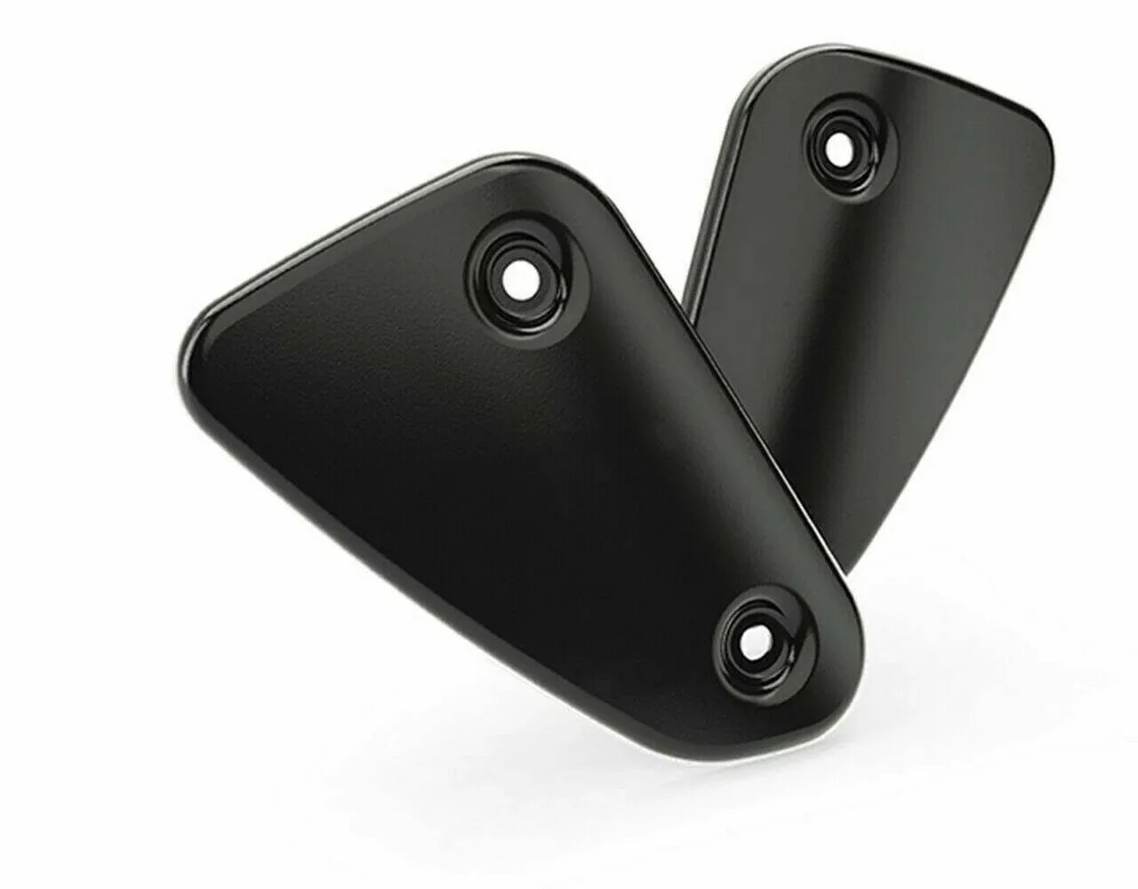 Royal Enfield heel guard pair, black, durable material for motorcycle protection and style