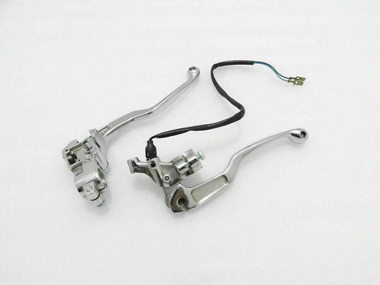 Royal Enfield brake clutch lever in chrome finish with smooth operation for enhanced motorcycle control