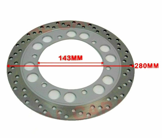 280mm Brake Disc Plate for Royal Enfield, made of durable steel with multiple holes for effective braking