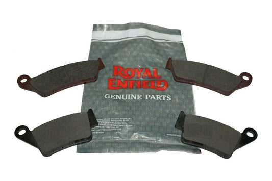 Royal Enfield brake pads kit for motorcycle, includes four durable pads for effective brake pads change