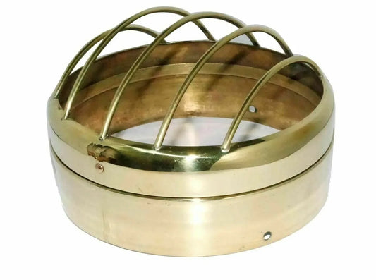 Royal Enfield headlight head lamp bezel grille cover, brass, durable, enhances motorcycle lighting