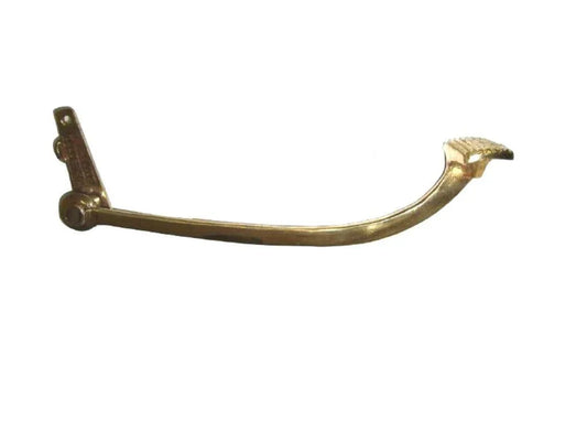 Royal Enfield kick starter lever, brass, curved design for easy starting of motorcycles